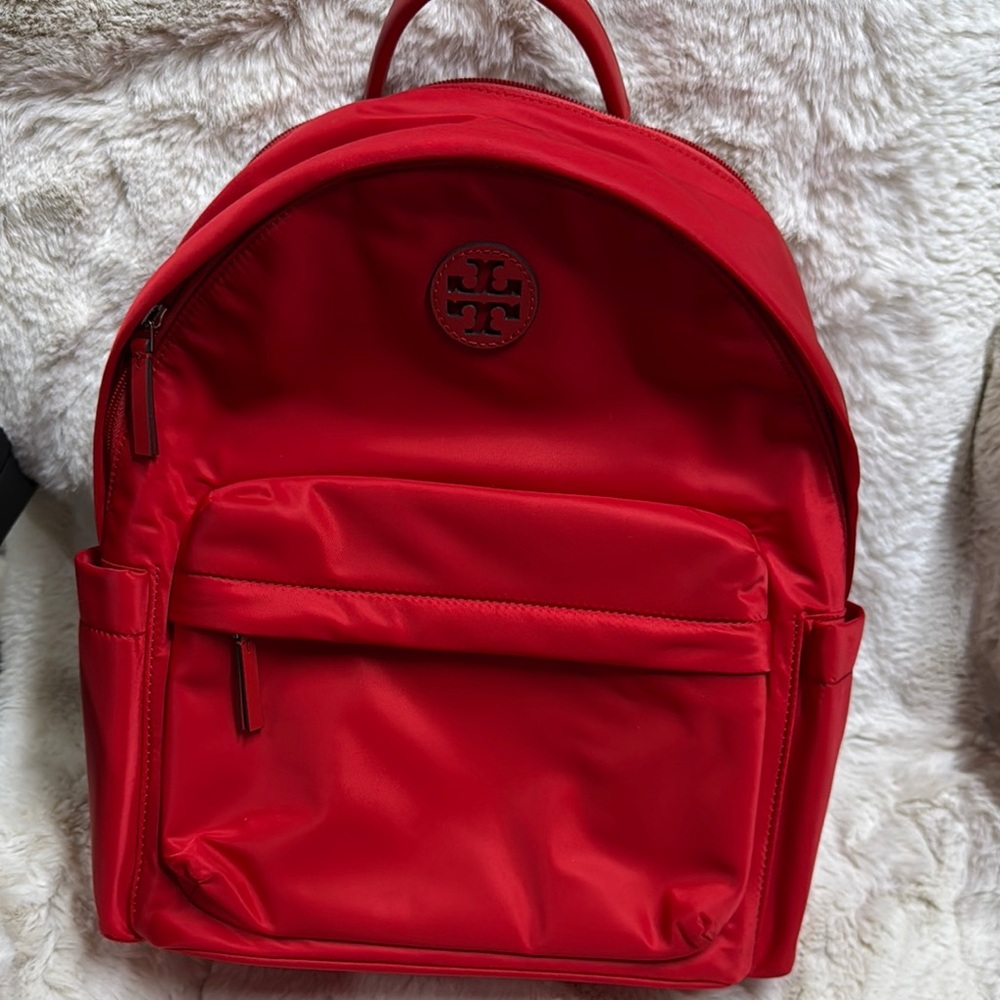 Tory Burch Vibrant Red Backpack